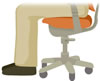 keep area under desk clear