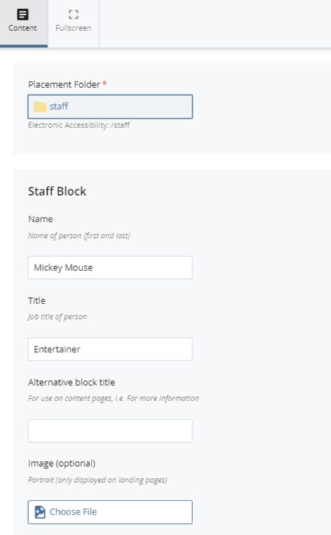 create staff block