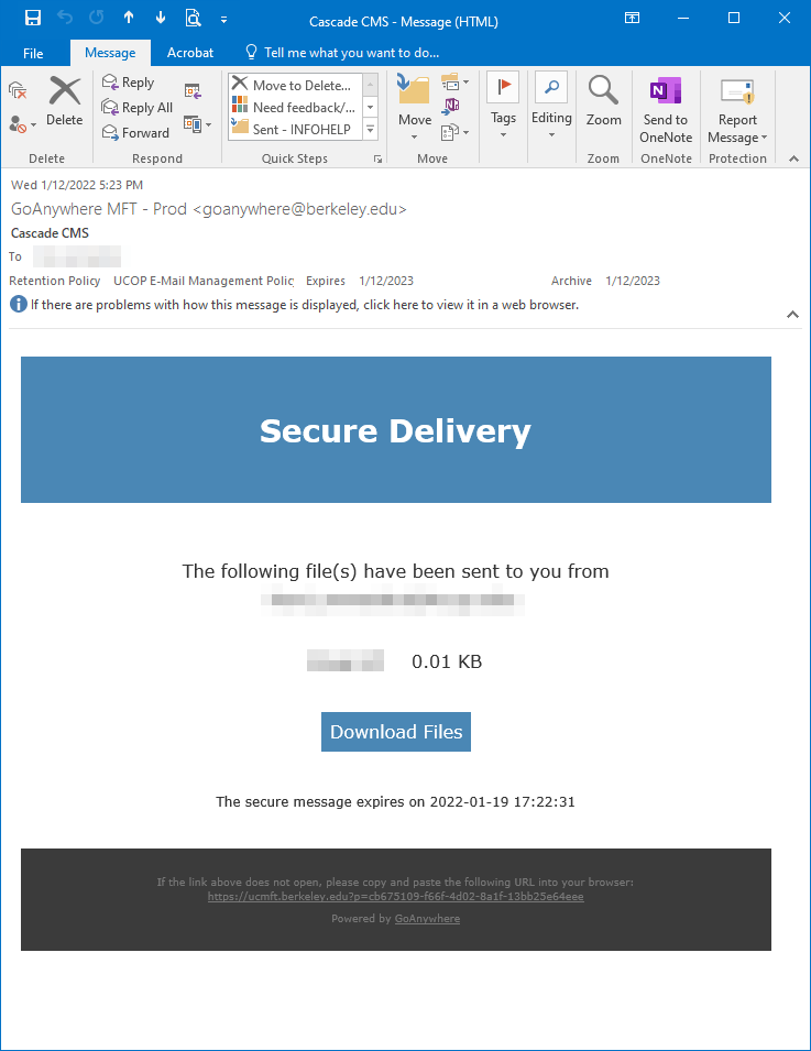 GoAnywhere email example