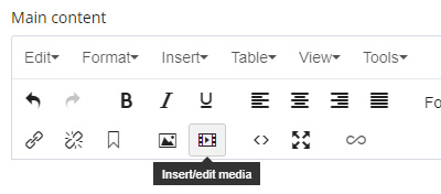 Main content - insert/edit media button