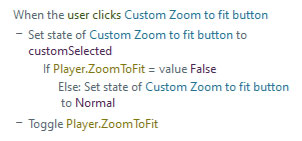 Storyline triggers that toggle a custom zoom to fit button between states, depending on the built-in zoom to fit variable status, and toggle that zoom to fit variable, when users click