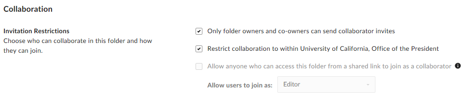 Collaboration setting