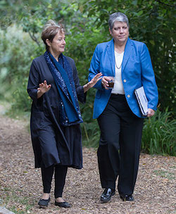 Alice Waters and Janet Napolitano