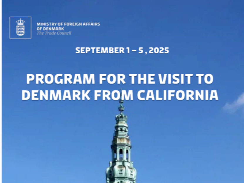 Program cover of the team's trip to Denmark