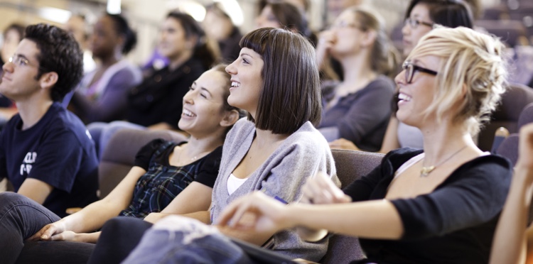 students in a lecture hall