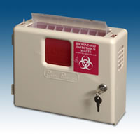 Wall-mounted Sharps disposal container Wall-mounted Sharps disposal container