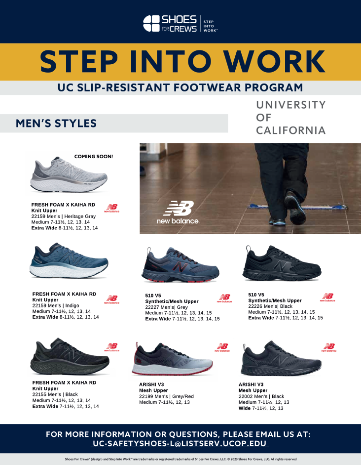 UC Slip-Resistant Footwear Program | UCOP